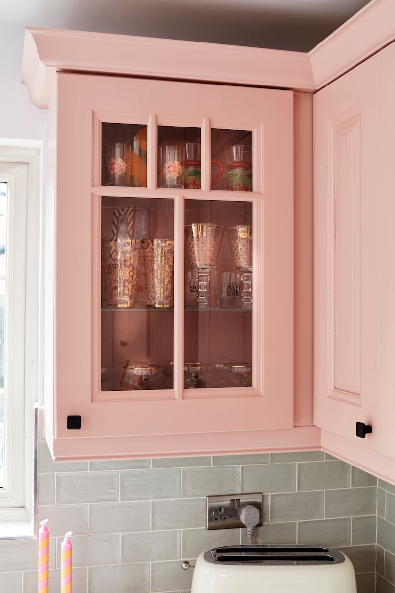 Carroll felt the pink shade worked well with the tiles that were already fitted.