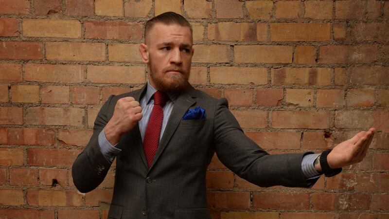 Conor McGregor, wearing Louis Copeland, at Kelly’s Hotel, South Great George’s Street in Dublin. Photograph: David Sleator