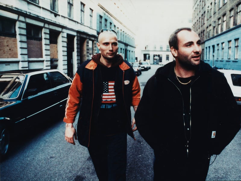 Pusher: Mads Mikkselsen with Kim Bodnia in Nicolas Winding Refn's 1996 film. 'Nicolas needed people who could interpret the streets for him.'