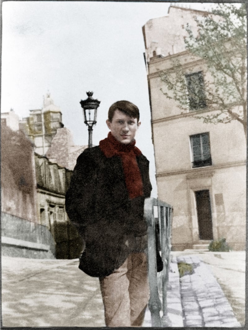 Pablo Picasso, at Montmartre, place de Ravignan, Paris, circa 1904. Coloured image. Photograph: adoc-photos/Corbis/Getty