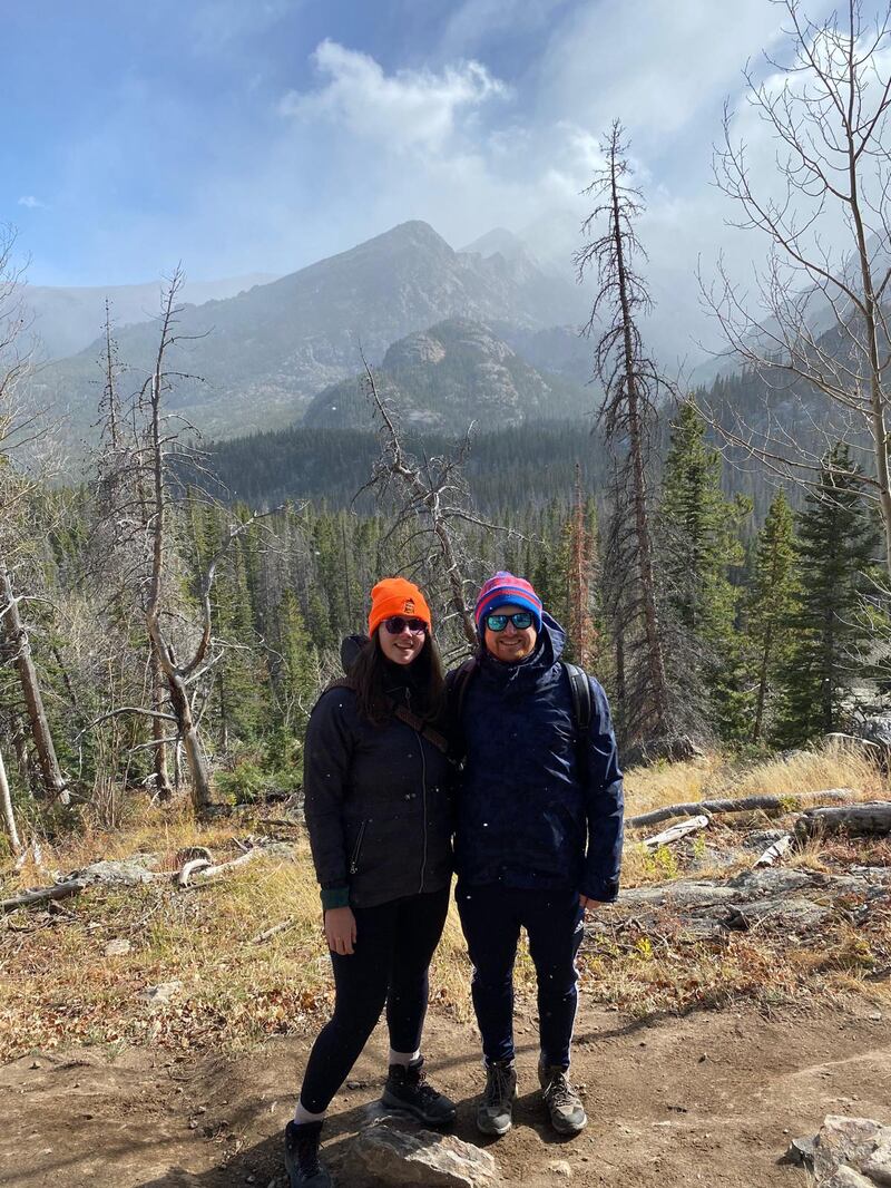 Ruth and Ronan at Rocky Mountain National Park, Colorado, during a visit last year. Photograph: supplied by Ruth Kelly