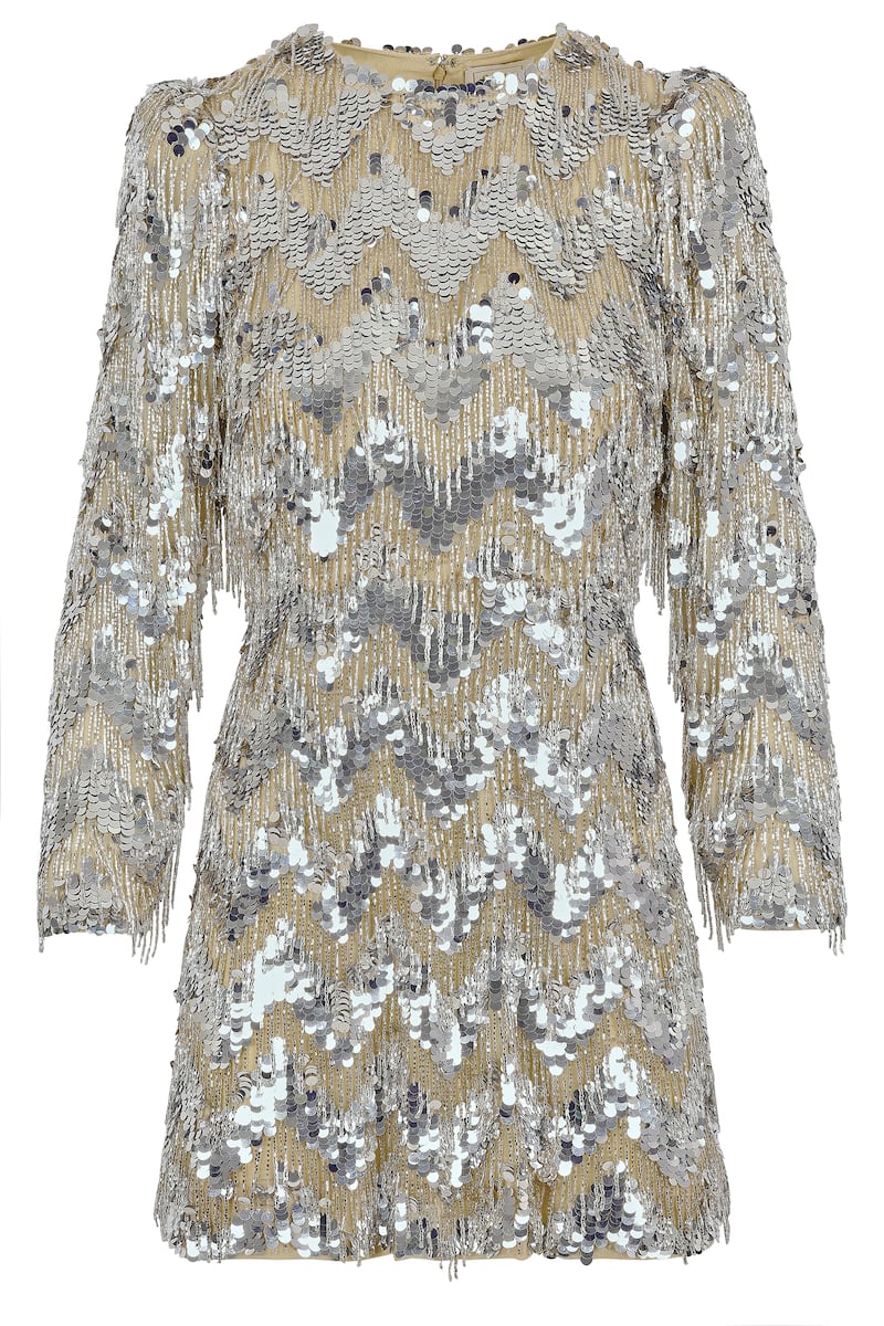 Fringe metallic dress, €570, Queens of Archive