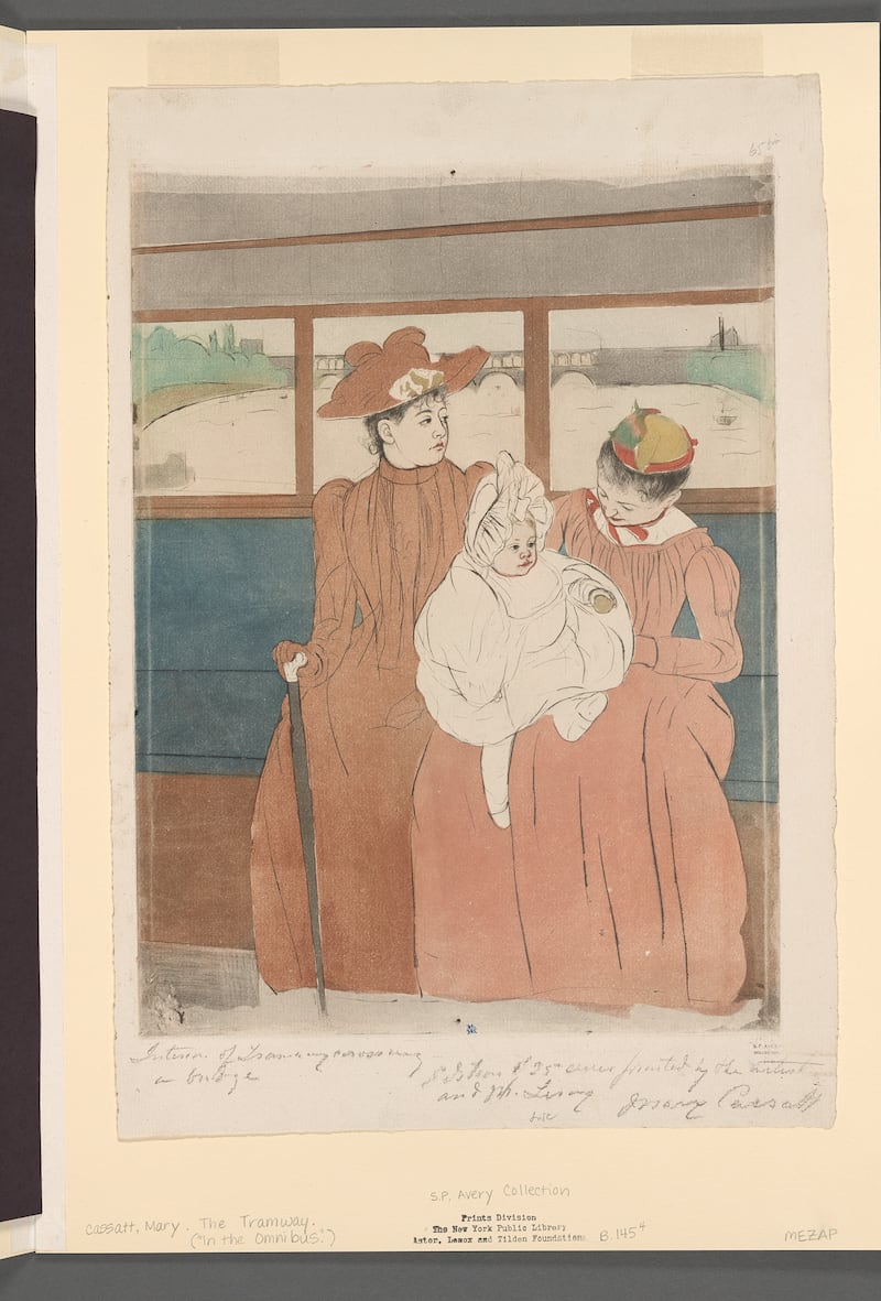 Mary Cassatt. In the Omnibus, 1891. The New York Public Library Digital Collections