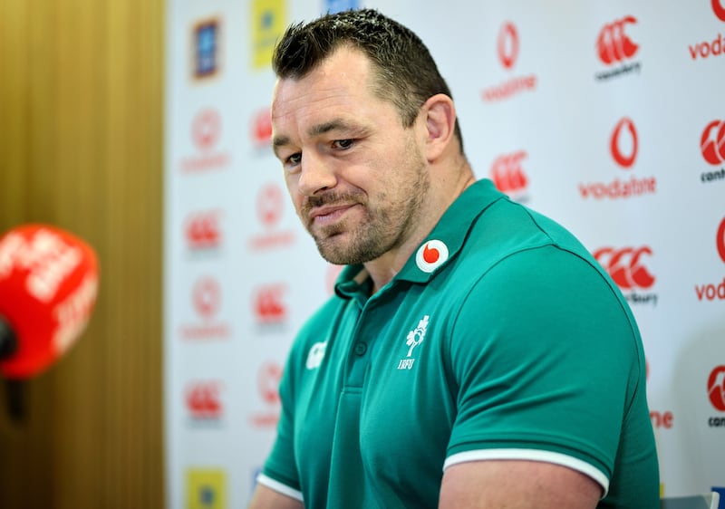 Cian Healy at an Ireland press conference at the Aviva Stadium on Thursday. Photograph: Andrew Conan/Inpho