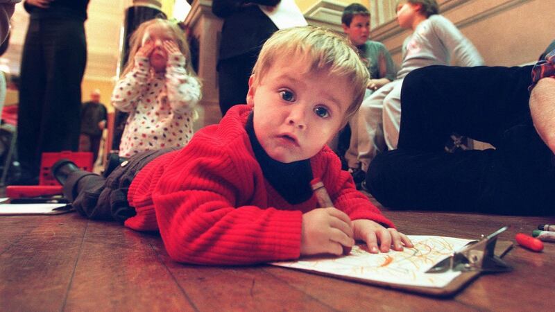 The National Gallery of Ireland is colouring nirvana for small people. Photograph: Matt Kavanagh