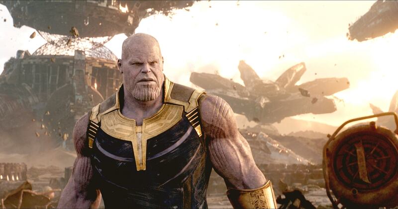 Avenger: Infinity War’s CG villain, Thanos (Josh Brolin) has  inspired hundreds of comic memes due to his  Homer Simpson-esque appearance. Photograph: Marvel Studios