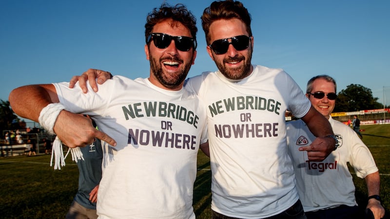 Kildare fans after the 2018 All-Ireland SFC qualifier win over Mayo at St Conleth’s Park in Newbridge. Photograph: James Crombie/Inpho