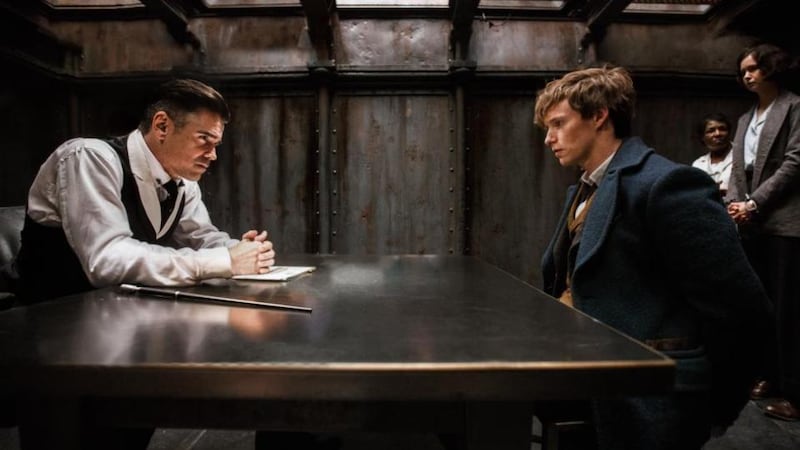 Colin Farrell and Eddie Redmayne in Fantastic Beasts and Where to Find Them