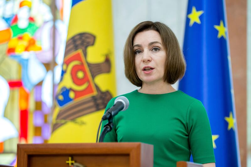 Moldova's president Maia Sandu, a former World Bank official, led her political party to a solid majority in 2021 elections on a platform of European integration, developing the economy, and rooting out the corruption that has long been a part of life. Photograph: Dumitru Doru/EPA