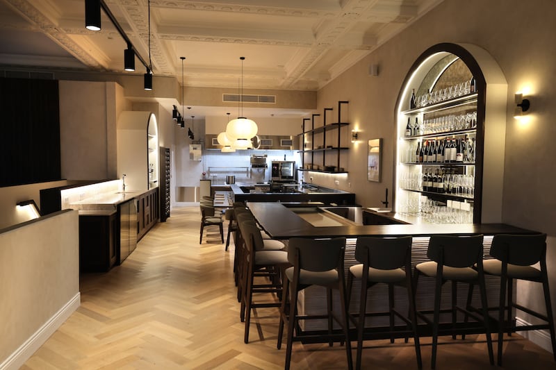 D'Olier Street was remodelled by Pure Fitout to include an open kitchen, 30 seats, a chef’s counter seating a further eight, and a cocktail bar. Photograph: Dara Mac Dónaill








