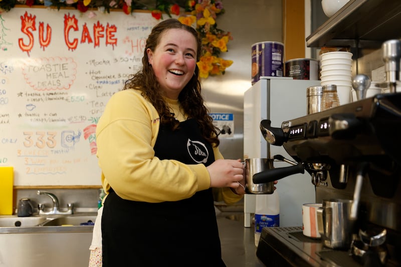 Laura Hennessy is a student who works in the TCD Students’ Union Café.  Photograph Nick Bradshaw