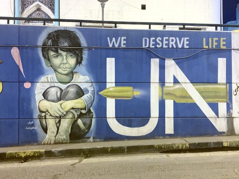 Graffiti in the Saadoun tunnel. Photograph: Lorraine Mallinder