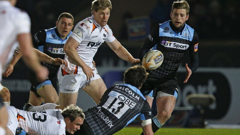 Finn Russell: moved on to Racing from Glasgow in the summer of 2018. “He’s an incredible rugby player and an incredible talent,” says Racing backs coach Mike Prendergast. Photograph: Russell Cheyne/Inpho