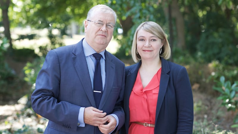 Authors Joe Duffy and Freya McClements. Photograph: Emily Quinn