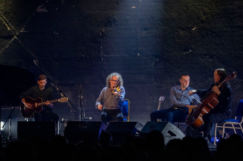 Martin Hayes and The Common Ground Ensemble perfoming at Vicar Street, Dublin. Photograph: Tom Honan for The Irish Times