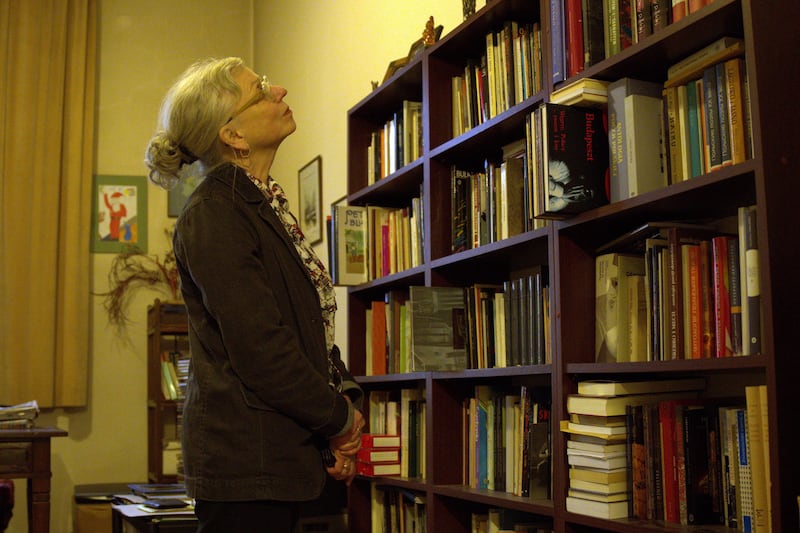 Lyons in Milosz's Kraków apartment, now owned by the city, where she will live during her residency. Photograph: Adrian Pallasch