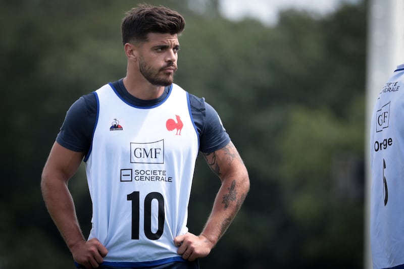 Romain Ntamack is available again for France, and the prospect of him linking up with Antoine Dupont is ominous for Ireland. Photograph: Lou Benoist/AFP via Getty Images