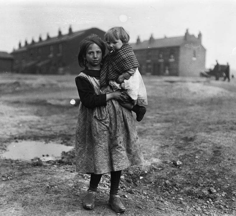 Wigan: a miner's children during a coal strike in the English town in 1921. Photograph: Morey/Topical/Hulton/Getty