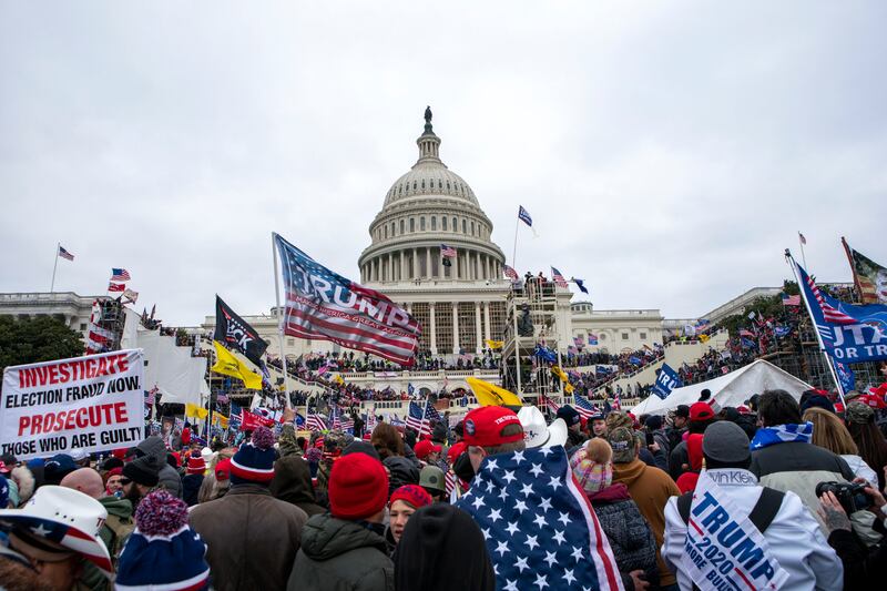 Insurrectionists stormed the US Capitol in Washington on January 6th, 2021. Photograph: Jose Luis Magana/AP/PA