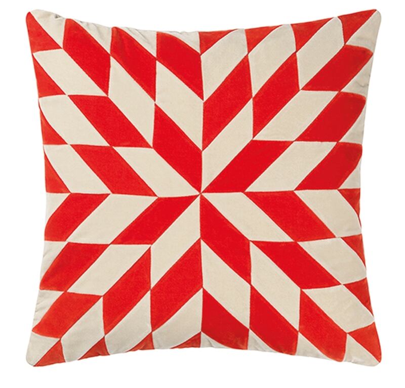 Nova red velvet cushion, €148 from ecrustudios.com