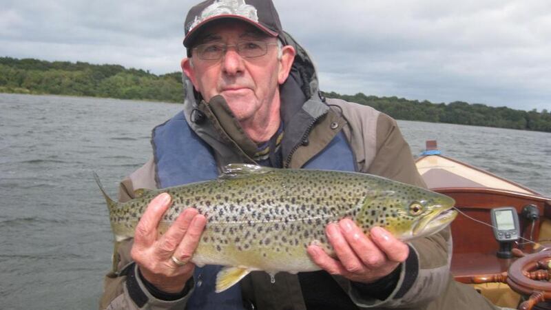 Oliver McCormack with his magnificent trout of 2.6kg (5.75lb) caught and returned on Lough Sheelin last Wednesday