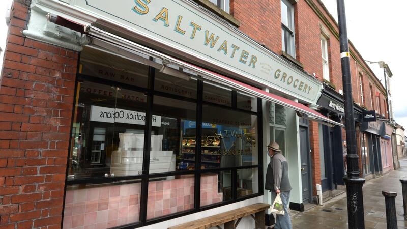 Saltwater Grocery in the old Downey’s premises on Terenure Road East, Dublin. Photograph: Dara Mac Dónaill