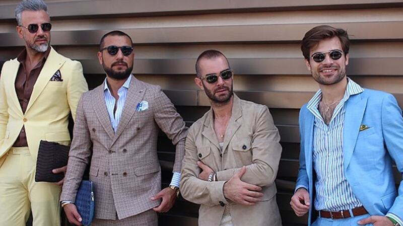 A quartet of peacocks, including Serdar Uzuntas,second from right