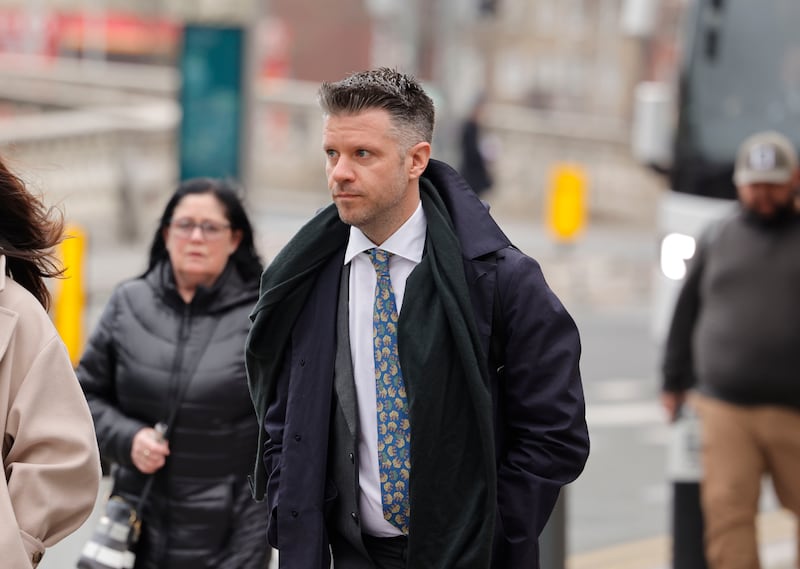 Daire Hickey arrives at court for the case. Photograph: Alan Betson / The Irish Times

