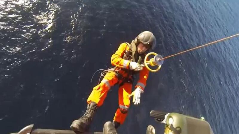 Codenamed Operation Baseline, the project is being carried out on a collaborative basis between the Air Corps, Navy, Ordnance Survey Ireland (OSi) and the Department of Foreign Affairs. Photograph: Screengrab from Irish Air Corps video