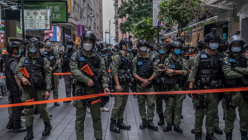 His arrest has stirred fears authorities will target lawyers in Hong Kong who represent opposition figures in political cases. Photograph: Lam Yik Fei/The New York Times