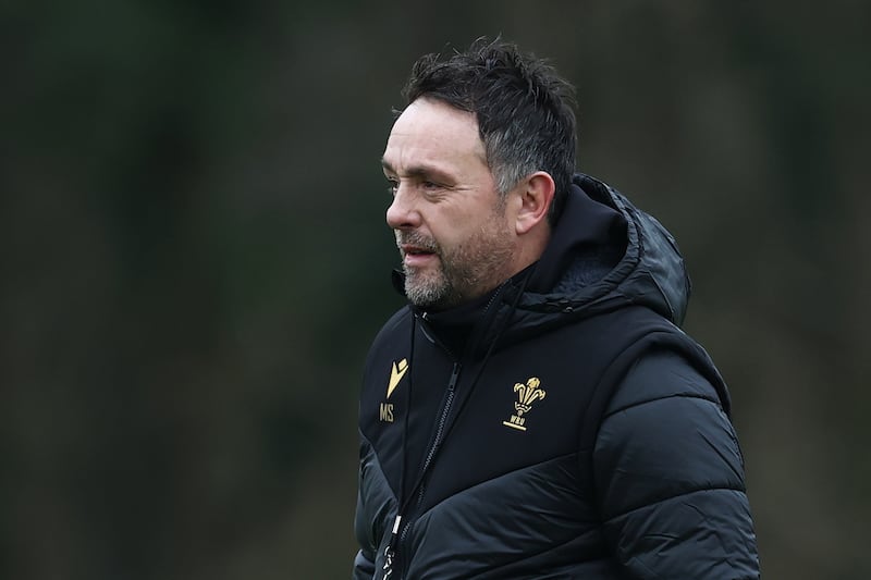 Interim head coach of Wales Matt Sherratt during a training session in Cardiff, Wales. Photograph: Dan Istitene/Getty Images