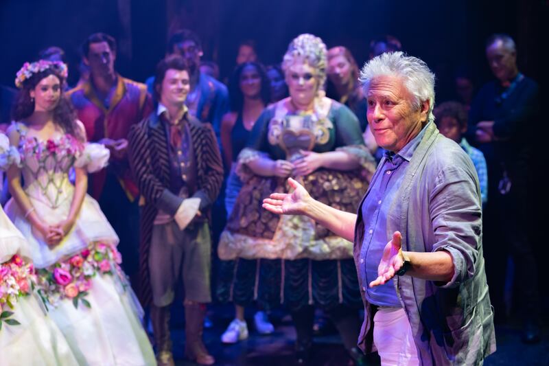 Alan Menken meets the cast of a show