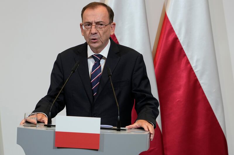 Poland’s former interior minister Mariusz Kaminski has gone on hunger strike. Photograph: Czarek Sokolowski/AP