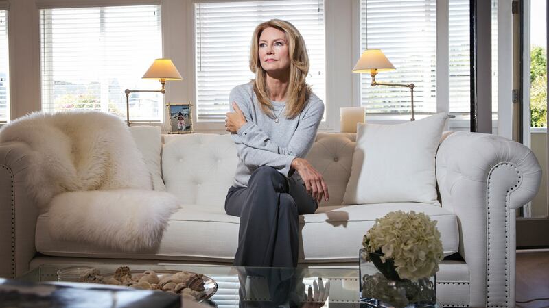 Wendy Walsh, a former regular guest on The O’Reilly Factor, at her home in Marina del Rey, California, in November 2016. Walsh said Bill O’Reilly broke his promise to make her a contributor to the programme when she declined an invitation to his hotel suite in 2013. Photograph: Christina Gandolfo/New York Times