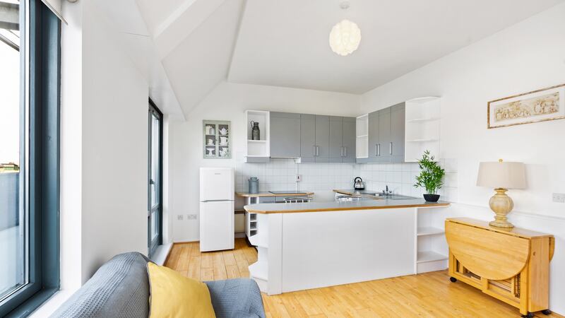 Living room and kitchen