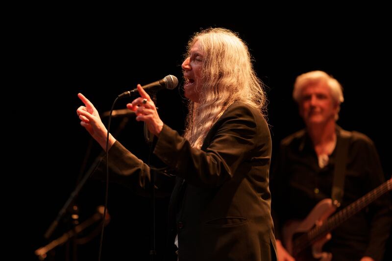 Patti Smith performing at Vicar Street. Photograph: Fran Veale