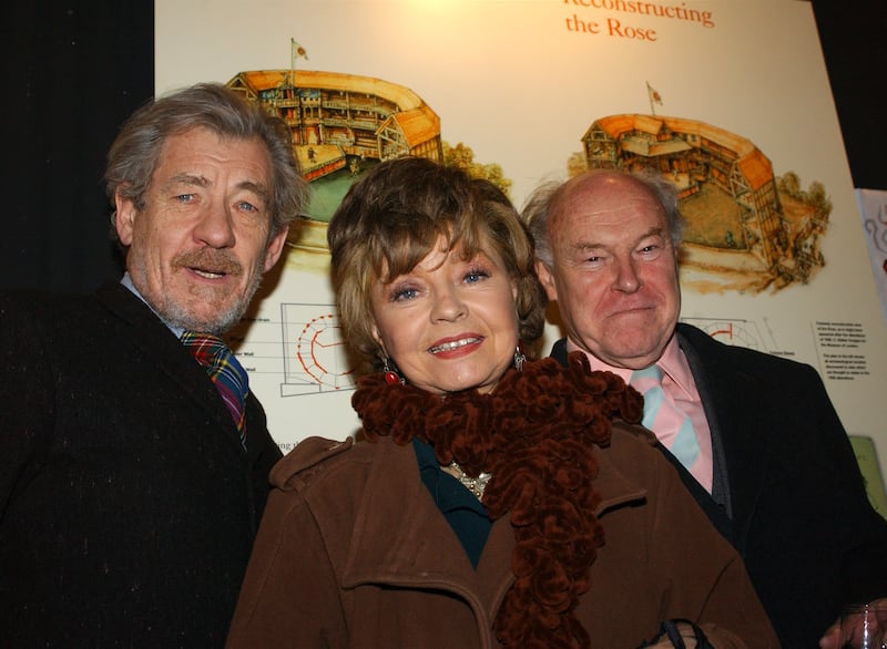 Timothy West with Ian McKellen and Prunella Scales. Photograph: Ian West/PA