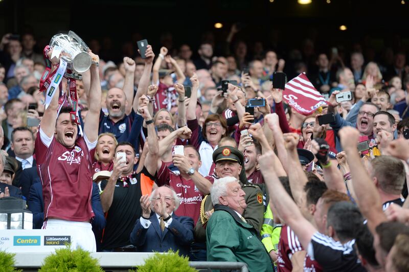 Burke’s All-Ireland winning speech in 2017 was one of the most striking in modern times. Photograph: Dara Mac Dónaill