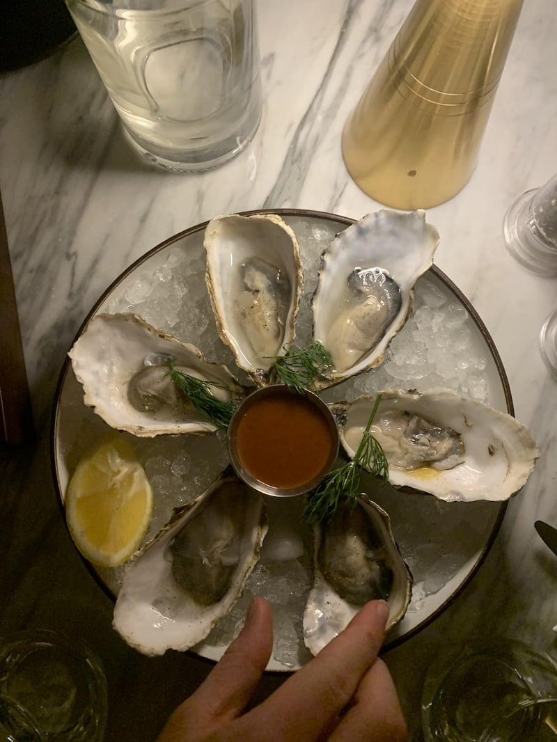 Oysters form part of the delicious menu in  the Ocean Bar at the Armada Hotel, Spanish Point.