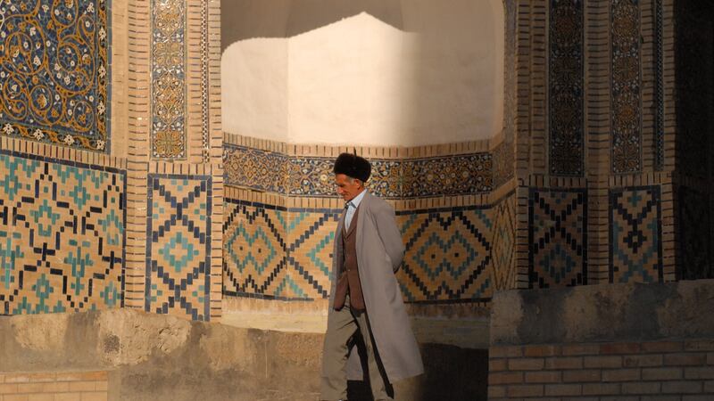 The Mir-i-Arab Madrasa is one of the most famous buildings in the center of Bukhara.