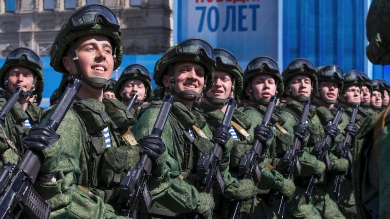 Russia marked the 70th anniversary of the end of World War Two in Europe on Saturday with a military parade, showcasing new military hardware at a time when relations with the West have hit lows not seen since the Cold War. Alexander Zemlianichenko/Pool/Reuters