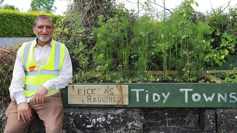 Maqbool Ahmed pictured at the community garden in Edgeworthstown.  There is also a herb section where members of the community can take herbs as they please.  Photo: Lorraine Teevan