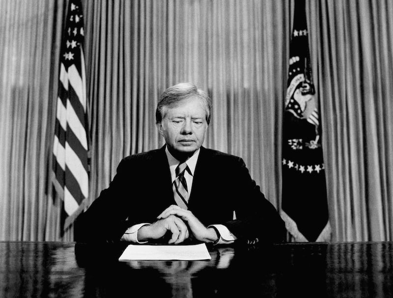 Jimmy Carter’s presidency was characterised by troubles at home and abroad, but was also marked by the conclusion of the Camp David Accords between Egypt and Israel. Photograph: AP