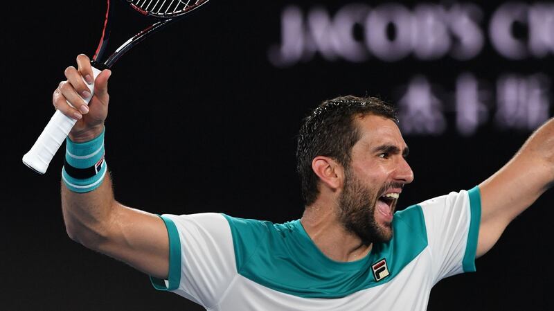 Croatia’s Marin Cilic awaits Roger Federer or Hyeon Chung in Sunday’s Australian Open final. Photograph: Paul Crock/AFP