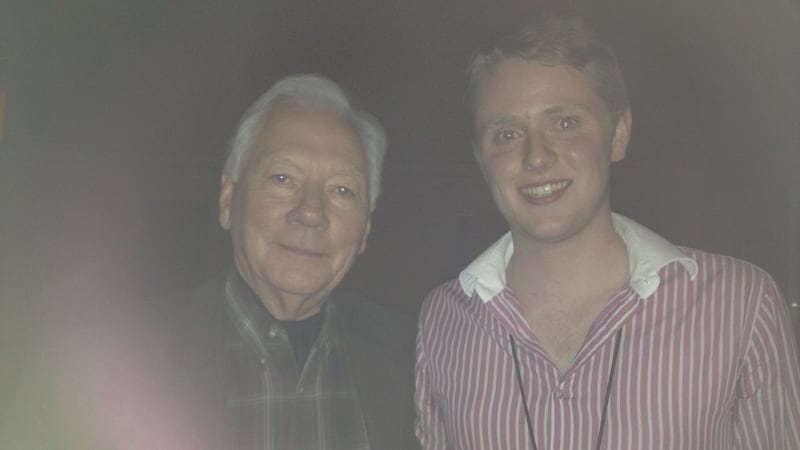 Peter Hamilton (right) with Gay Byrne