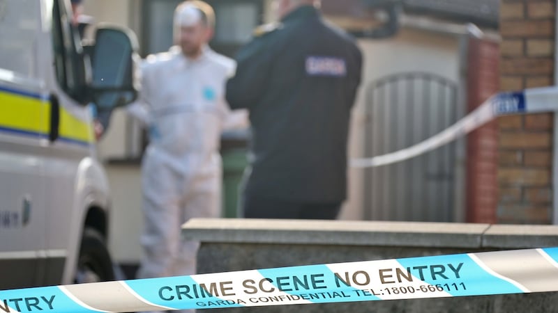 Gardaí at the scene on Willowbrook Park, Celbridge Co Kildare. Photograph: Colin Keegan/Collins Dublin