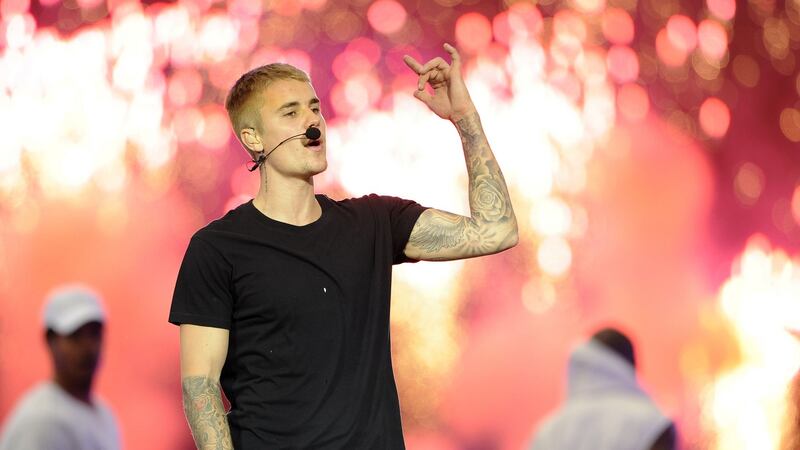 Justin Bieber  onstage at the RDS, Dublin. Photograph:  Dave Meehan