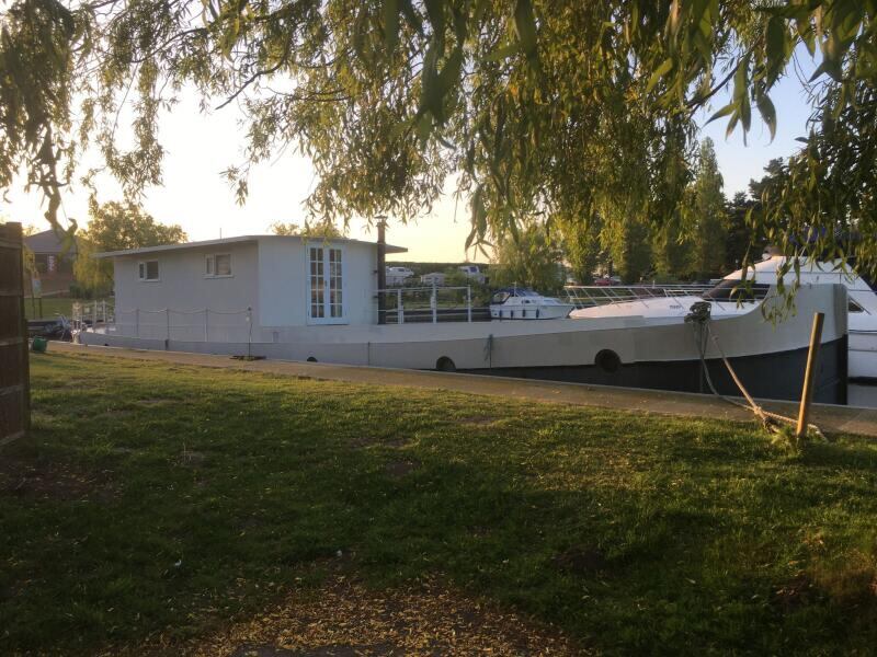 The barge resembles an apartment inside with three bedrooms 