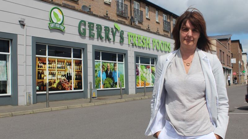 Martina Higgins of Gerry’s Fresh Foods in Bryanstown, Co Louth: water outages forced the supermarket to close its hot food and salad counters. Photograph: Simon Carswell