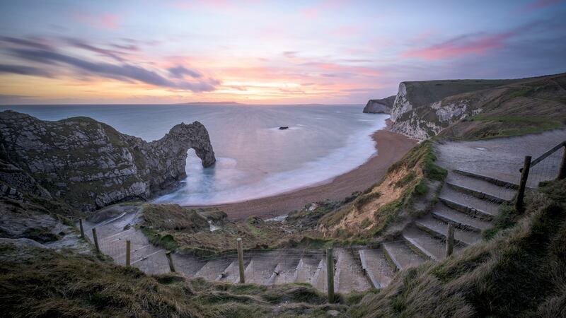 Durdle Door, Dorset, England. Photograph: Chris Button/Getty Images